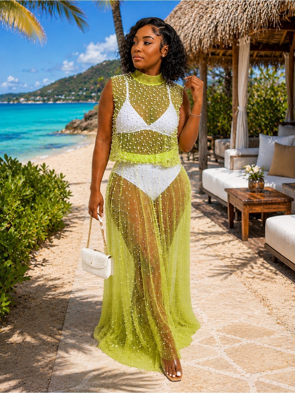 Neon Green Skirt Set - Picture 2 of 12